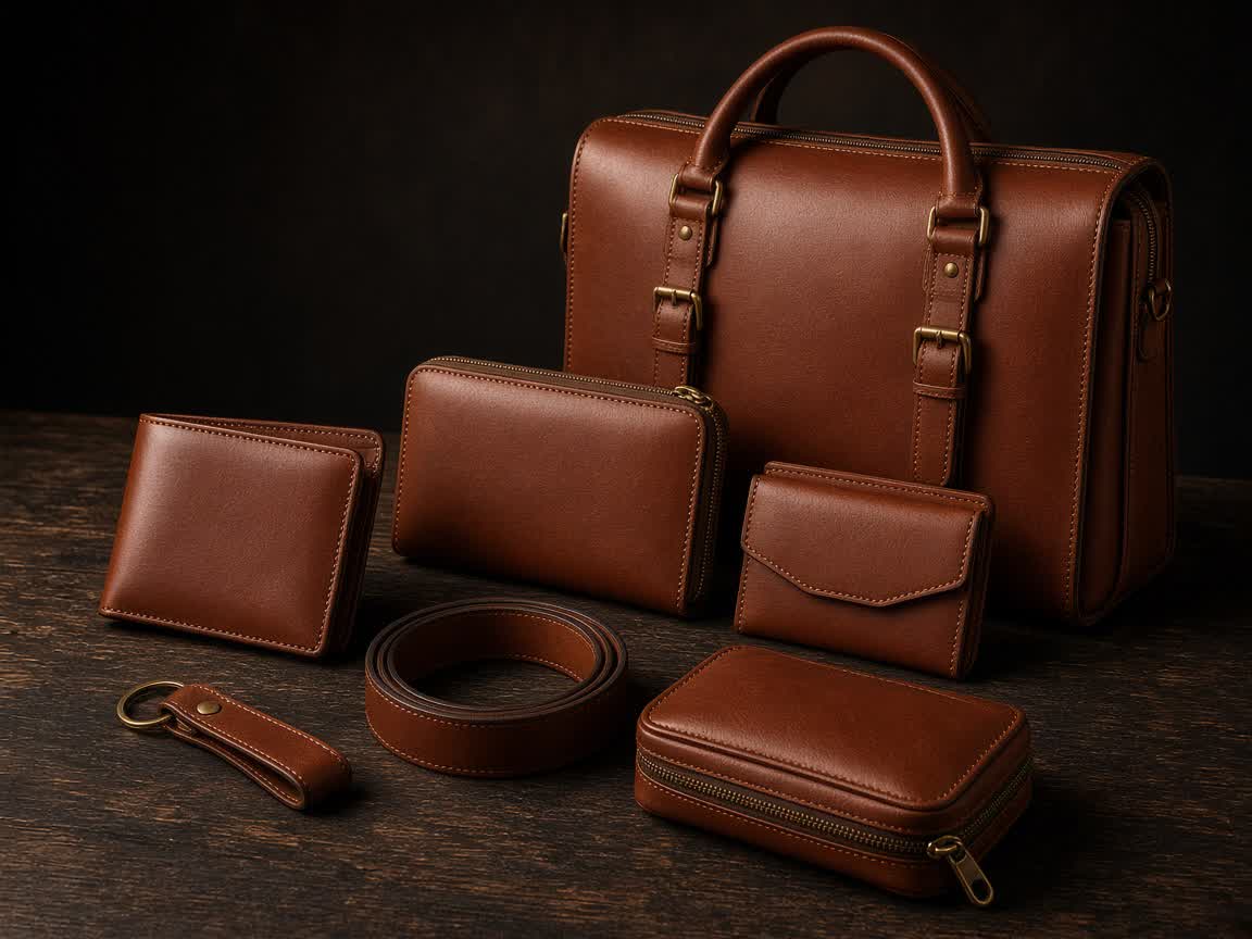Finished leather goods ready for partners