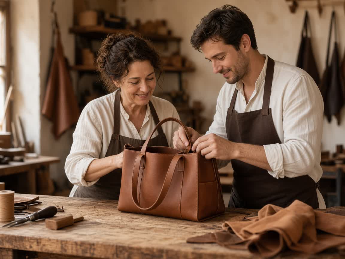 Family-run leather workshop partners